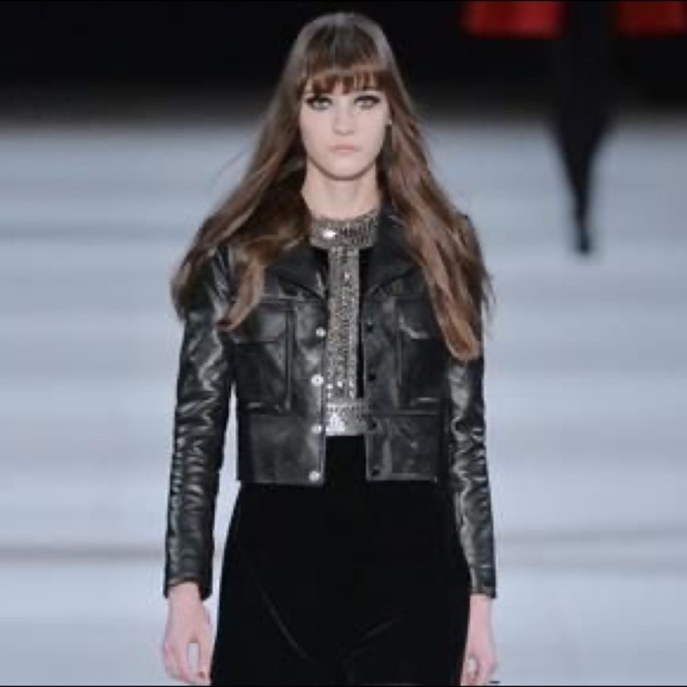 Saint Laurent leather biker jacket